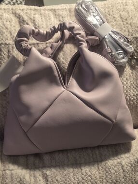 Soft Lilac Women’s Ruched Handle Shoulder Bag